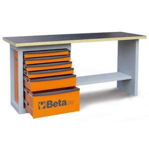 Banco DE TRABAJO BETA Endurance con 1 cómoda de 6 cajones Gabinetes de herramientas Premium - Product Image 2