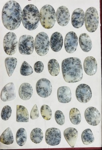 100% pierre de cristal d'opale de dendrite naturelle blanc noir polonais taille personnalisée AAA Grade tiers certifié pour les pierres précieuses de bijoux - Product Image 2