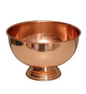 Bol de service décoratif en cuivre, forme ronde, design fantaisie, pour la maison, l'hôtel, bol décoratif à faible MOQ et prix bas - Product Image 4