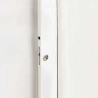 Emuca-Kit de cerradura de pestillo redondo para puertas correderas, acabado en níquel satinado, modelo español 1019551
