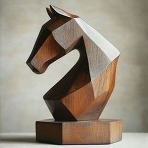 Escultura de Mesa de Madera Moderna de Lujo, Decoración Premium para el Hogar, Centro de Mesa Artístico Hecho a Mano, Decoración Interior Personalizable para Sala de Estar - Product Image 3
