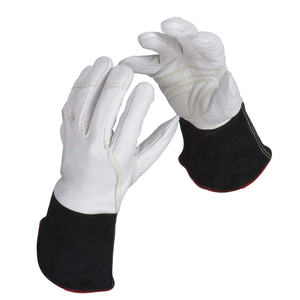 Gants de soudage en cuir de qualité supérieure | Manchette longue, gants de travail résistants au feu et de sécurité fabriqués au Pakistan - Product Image 4