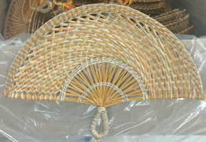 Ventilador de mano de algas marinas hecho a mano de Vietnam | Artesanía única para eventos y fiestas | Moda y único - Product Image 4