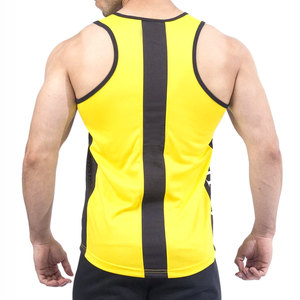 100% algodón de entrenamiento atlético para hombres camiseta sin mangas en blanco culturismo ejercicio gimnasio corte con dobladillo curvo sublimación superior - Product Image 4