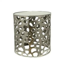 Table basse de salon moderne en gros avec logo personnalisé, design unique, couleur argent attrayante, placage brillant en acier inoxydable - Product Image 6