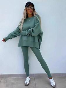 Ensemble de survêtement pour femmes, vêtements de sport, streetwear, tenue décontractée pour l'entraînement, avec une coupe et un style confortables - Product Image 6