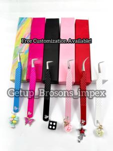 แหนบต่อขนตาสีเงินแบบกำหนดเองเครื่องมือความงามดีไซน์ใหม่ที่แตกต่างกันพร้อมการเคลือบผงสีเงิน - Product Image 4