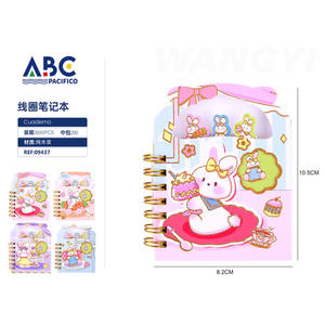 Agenda Notebook formato A5 fogli di 100 rilegati a spirale Logo personalizzato tessuto di carta PP materiale di copertura per la scuola e l'ufficio di scrittura - Product Image 2