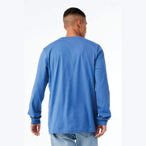 Camiseta de manga larga unisex Heather CVC-Columbia Blue, 52% Airlume Cotton 48% Poly, 4,2 oz - Product Image 3