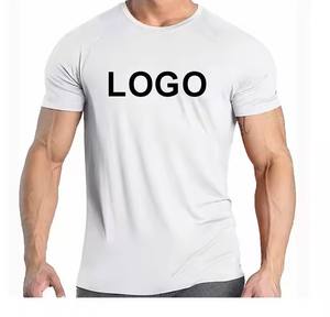 Slim Fit Style col rond hommes léger coton grande taille haute qualité à manches courtes Musculation T-Shirt blanc pour hommes - Product Image 4