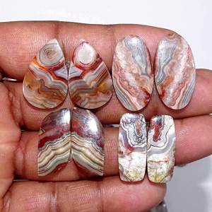 คู่ควอทซ์ลูกไม้อาเกตธรรมชาติหลายรูปทรงมีดีไซน์หลวมดีไซน์สวยทันสมัยทำเครื่องประดับ - Product Image 4