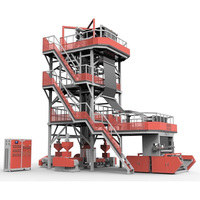 Machine de soufflage de film extrudé à trois couches Dexinda ABC, équipement de coextrusion haute efficacité pour sacs d'expédition en plastique