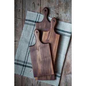 Planche à fromage en bois de qualité professionnelle utilisée par les chefs pour préparer et servir les repas dans les deux planches à fromage en acier inoxydable - Product Image 4