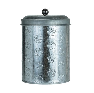 เคาน์เตอร์โลหะกระป๋องชุบสังกะสีทรงกลมภาชนะบรรจุชาแฮนด์เมด - Product Image 1