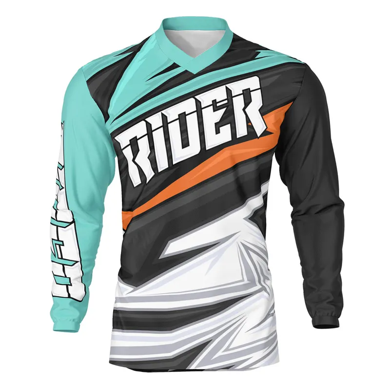 Customized Off-road Motorcycle Riding Jersey Men's Mountain Bike Breathable Non-fading Sublimation Motocross Jerseys