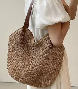 Summer <b>Straw</b> Bag for Women Rattan Woven Shoulder <b>Handbag</b> Hollow Raffia Crochet Beach Tote Casual <b>Handbag</b> - Product Image 4