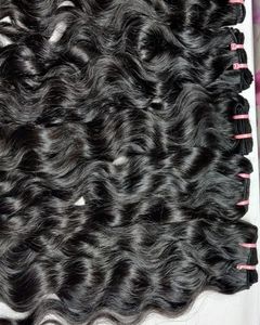 Extensiones de cabello de templo indio crudo Premium, máquina de trama de cabello humano Natural, paquetes al por mayor - Product Image 5