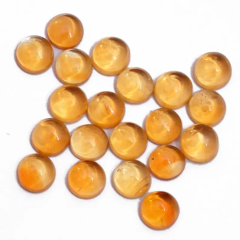 100% boules lisses rondes en citrine jaune naturelle en vrac véritable pierre précieuse de taille calibrée du fabricant pour l'utilisation de la fabrication de bijoux