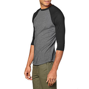 Camisetas raglán personalizadas de alta calidad para hombre 2025, material de poliéster/algodón de talla grande, el mejor diseño - Product Image 2