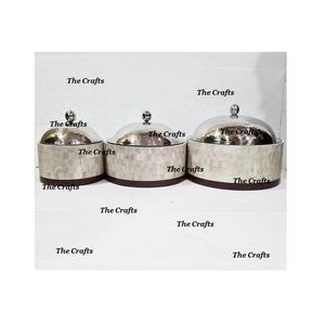 Maravilloso Diseño de Olla Caliente de Madera y Acero con Incrustaciones de Nácar para Servir Comida - Product Image 4