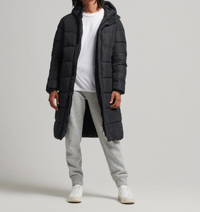 เสื้อแจ็คเก็ตพัฟเฟอร์มีฮู้ด สีพื้น ทรงหลวม สไตล์สตรีทแวร์ ผ้าแคนวาส คุณภาพสูง ปิดด้วยซิป กันลม สำหรับผู้ชาย ใส่ในฤดูหนาว - Product Image 1