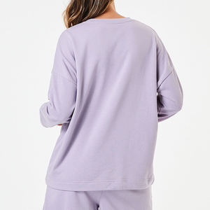 เสื้อสเวตเชิ้ตคอกลมสำหรับผู้หญิงมีฮู้ดสำหรับ2025ออกแบบได้ตามต้องการพิมพ์โลโก้ได้ตามต้องการ - Product Image 5