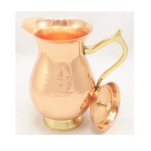 Copper <b>Water</b> <b>Jug</b> with 3 Copper Glass Use As to Serve <b>Water</b> on Dinning Table in Stock and Reasonable Price - Product Image 2