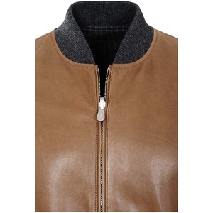 Chaqueta de cuero genuino para hombre de la mejor calidad para otoño e invierno, estilo callejero liso teñido con servicio OEM, venta en línea - Product Image 6