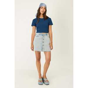 T-shirt court décontracté à manches courtes et col rond en tissu turc 100% coton, coupe classique - Product Image 5