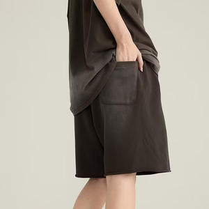 กางเกงขาสั้นผ้าฝ้ายสำหรับผู้ชายกางเกงวิ่งแบบวินเทจทำจากพลอยเทียมสกรีนลายเองโลโก้ออกแบบได้ตามต้องการสำหรับฤดูร้อน - Product Image 5