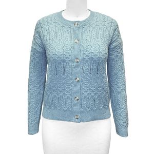 Custom Women's Long-Sleeved Winter Sweater Cotton Acrylic Polyester Knitted Cable Stitches Buttons <b>Cardigan</b> ELEGANT Thick Quick - Product Image 1