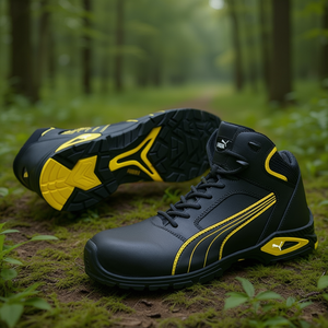 Botas de Seguridad de Cuero PUMA S3L FO SR 20345:2022, Color Negro/Amarillo, Talla 46 - Product Image 3