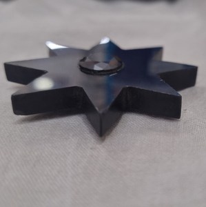 Pendentif en Moissanite personnalisable en forme d'étoile noire 121 ct VVS Clarity AAA Grade Faceted Diamond Lab Created 9mm-14mm Gemstone Heat - Product Image 1