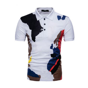 Conception de luxe personnalisée unisexe pour chemise, imprimé numérique uni, manches courtes, respirant, vêtements de sport décontractés, 100% coton, broderie - Product Image 1