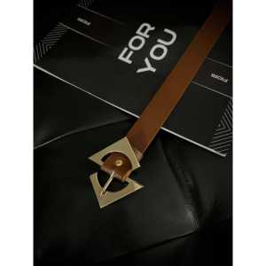 Cinturón de Diseño para Mujer con Hebilla Dorada, Estilo Casual, Material de Aleación - Product Image 3