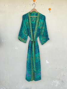 Kimono de seda indio hermoso hecho a mano Kimono de maternidad para verano y primavera - Product Image 5