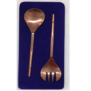Nouvel ensemble de couverts en métal avec manche en résine et acier inoxydable pour servir la salade, idéal pour les hôtels et la cuisine - Product Image 4