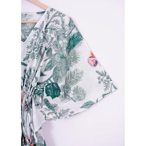 ชุดเดรสคาฟตันแขนยาวทำด้วยมือสำหรับผู้หญิงชุดเดรสแขนยาวมินิพิมพ์ลายนก - Product Image 6