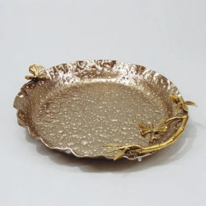 Vaisselle Couleur Or Ombre Brillante Pour Hôtel Et La Maison Haute Qualité Conception De Feuilles Plateau De Service Et Plats Plats Et Assiettes - Product Image 5