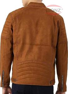 ISONZ 2024 Venta caliente invierno otoño cuero de ante genuino estilo chaqueta motorista Softshell cierre de cremallera Material ropa larga nuevo - Product Image 2