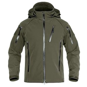 Men's Cordura Zipper Breathable Soft Shell Hiking Fleece Jacket with Removable Detachable <b>Hoodie</b> 2026 - Product Image 3