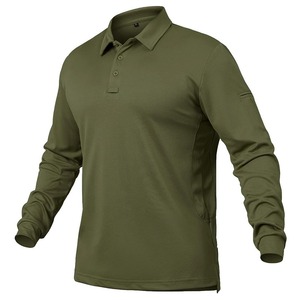 Polo à manches longues personnalisé OEM polo à manches longues vente en gros fournisseur d'impression de broderie en coton polyester mode décontractée pour hommes - Product Image 1