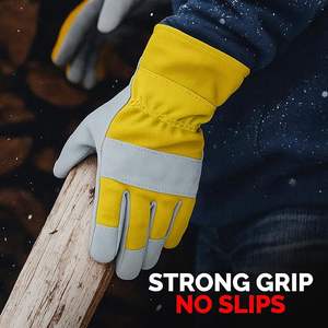 Gant de travail en peau de chèvre pour hommes et femmes Gants de sécurité en cuir léger pour la construction, le jardinage et le travail en plein air - Product Image 3