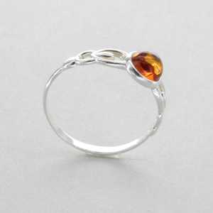 Indien fait à la main Cognac baltique ambre pierre précieuse bague filles sur mesure 925 bijoux en argent Sterling en vrac en gros bagues en argent fin - Product Image 4