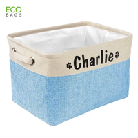 Panier à jouets pour chien en toile grande capacité, robuste et écologique, conception flexible, boîtes de rangement personnalisées, vente en gros OEM ODM
