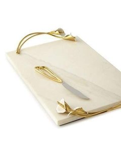 Bandeja de servicio de mármol con mango de metal para decoración de mesa y cocina, diseño moderno y elegante, nuevo diseño, gran oferta - Product Image 2