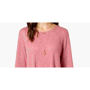 Top rosso da donna in maglia waffle Style & Co, taglia grande - Product Image 2