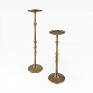 Ensemble de bougeoirs hauts en métal doré classique pour une décoration élégante de la maison, table à manger, salon et style festif - Product Image 4