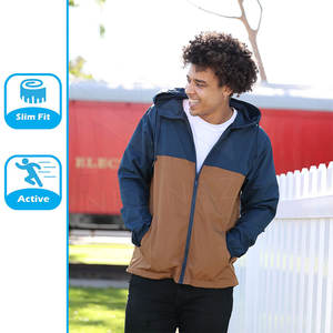 OEM personalizado chaquetas al aire libre impermeable cortavientos ligero chaqueta cortavientos para los hombres - Product Image 3