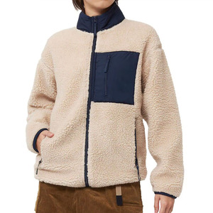 Chaqueta de lana Polar Sherpa de diseño personalizado de tendencia, chaquetas de bombardero de ropa de calle, chaqueta de lana para exteriores para chaqueta para hombres Premium - Product Image 3